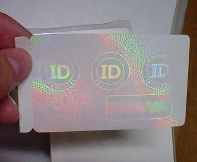 Card Solution on Security Transparent Holographic Id Card Samples 1